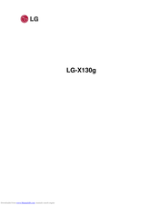 LG LG-X130G User Manual