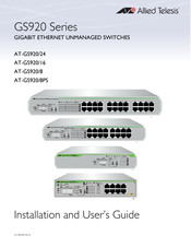 Allied Telesis GS920 Series Installation And User Manual