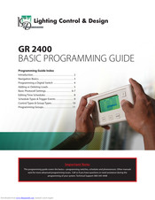 lighting control & design GR 2400 Programming Manual