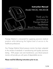 Prestige MEDICAL HM-30 Instruction Manual