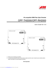 Idk OPF-TH2000 User Manual