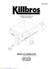 Killbros 575 Operator's Manual/Parts Catalog