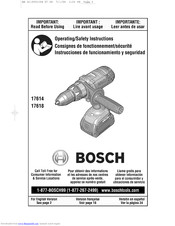 Bosch 17614 Operating/Safety Instructions Manual