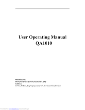 Crave QA1010 Operating Manual