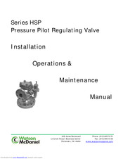 Watson McDaniel HSP Series Installation & Maintenance Manual