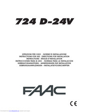 FAAC 724 D-24V Instructions For Use Manual