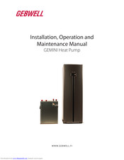 Gebwell GEMINI 52 Installation, Operation And Maintenance Manual