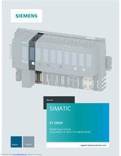 Siemens SIMATIC ET 200SP Manual