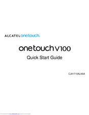 Alcatel onetouch v100 Quick Start Manual
