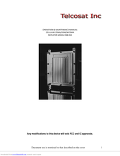 Telcosat RBB 850 User Operation & Maintenance Manual