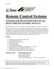 Brehon Agrisystems G. Force User Manual