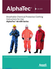 Ansel AlphaTec 66-600 Series Instructions For Use Manual
