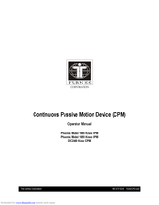 Furniss Corporation Phoenix 1800 Knee CPM Operator's Manual