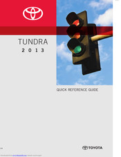 Toyota Tundra 2013 Quick Reference Manual