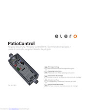 elero PatioControl Operating Instructions Manual