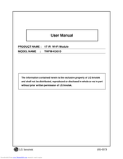 LG Innotek 1T1R User Manual