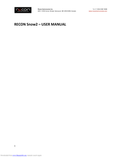 Recon Snow2 User Manual