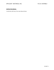 Motorola A845 Instruction Manual