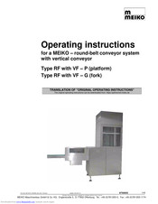 Meiko RF VF - P Original Operating Instructions