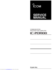 Icom COMMUNICATION RECEIVER IC PCR100 Service Manual