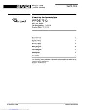 Whirlpool WWDE 7512 Service Information
