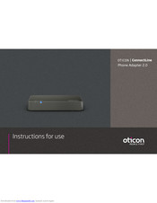 Opticon ConnectLine Instructions For Use Manual