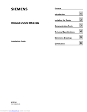 Siemens RUGGEDCOM RS940G Installation Manual