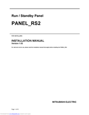 Mitsubishi Electric PANEL_RS2 Installation Manual