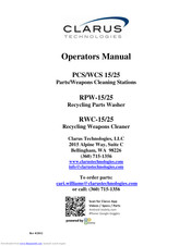 Clarus Technologies PCS-25 Operator's Manual