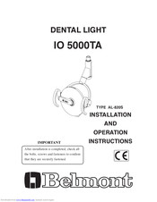 Belmont IO 5000TA Installation And Operation Instructions Manual