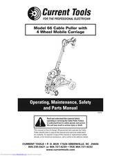Current Tools 66 Operating, Maintenance, Safety And Parts Manual