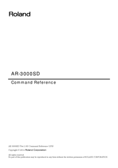 Roland AR-3000SD Command Reference Manual