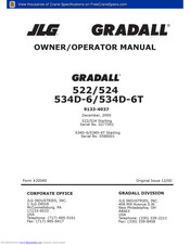 JLG GRADAL 522 Owner's/Operator's Manual