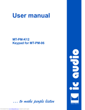 IC Audio MT-PM-K12 User Manual