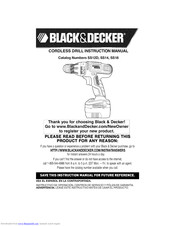 Black & Decker SS18 Instruction Manual