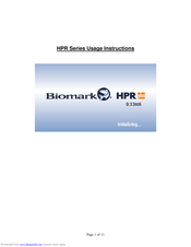 Biomark HPR Series Usage Instructions