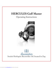 Reconvilier HERCULES Golf Master Operating Instructions Manual