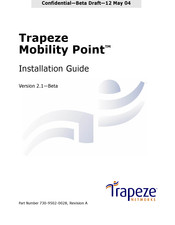 Trapeze Indoor Mobility Point Installation Manual