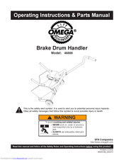 Omega Lift Equipment 46000 Operating Instructions & Parts Manual