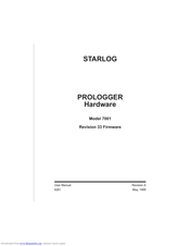 UniData Communication Systems Starlog Prologger 7001 User Manual