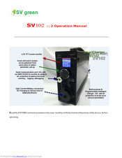 SV green Smart Charger SV102 Operation Manual