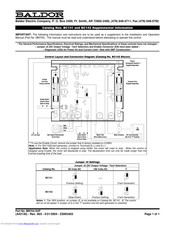 Baldor BC142-6 Installation And Operation Manual
