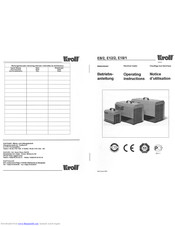Kroll E8/2 Operating Instructions Manual