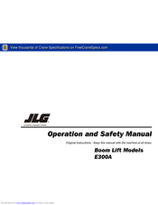 JLG E300A Operation And Safety Manual