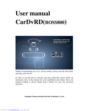 Wanma Soaring Electronic Technology CarDvRD BOSS800 User Manual