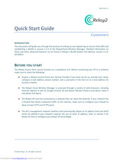 Relay2 R2-CAP-NP-900N Quick Start Manual