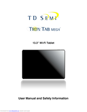 TD Semi Tron Tab Mega T 4238 User Manual And Safety Information
