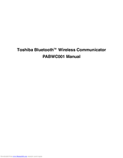 Toshiba PABWC001 Manual