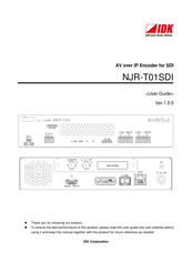 IDK NJR-T01 SDI User Manual