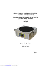 Roller Grill CVE 400 Instructions For Use And Installation